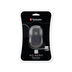 MOUSE WIRELESS Verbatim "Go Nano Wireless Mouse" 2.4GHz 1600 DPI black "49042"  (include TV 0.15 lei)