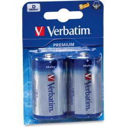BATERIE VERBATIM D (R20), 1.5V alcalina, 2 buc., "49923" (timbru verde 0.16 lei)