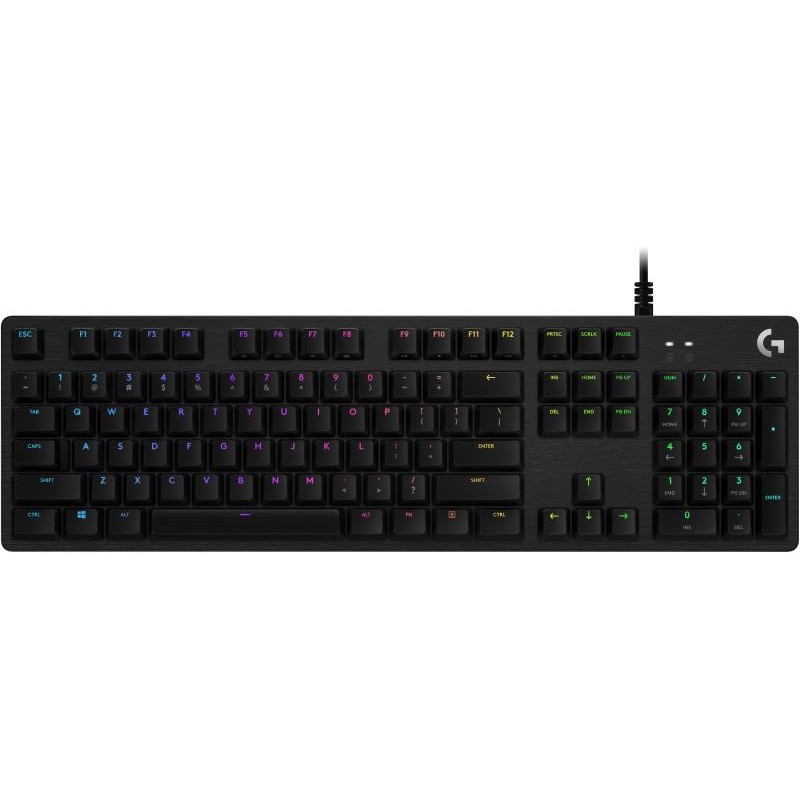 LOGITECH G512 CARBON LIGHTSYNC RGB Mechanical Gaming Keyboard with GX Red switches-CARBON-US INTL-USB-IN, "920-009370" (timbru v