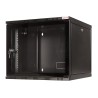 CABINET 19" LOGILINK   9U 540x400mm, fixare pe perete, Flatpack (dezasamblat),  Black, usa sticla cu blocare, otel 1.5mm, sarcin