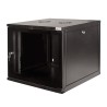 CABINET 19" LOGILINK  12U 540x400mm, fixare pe perete, Flatpack (dezasamblat),  Black, usa sticla cu blocare, otel 1.5mm, sarcin