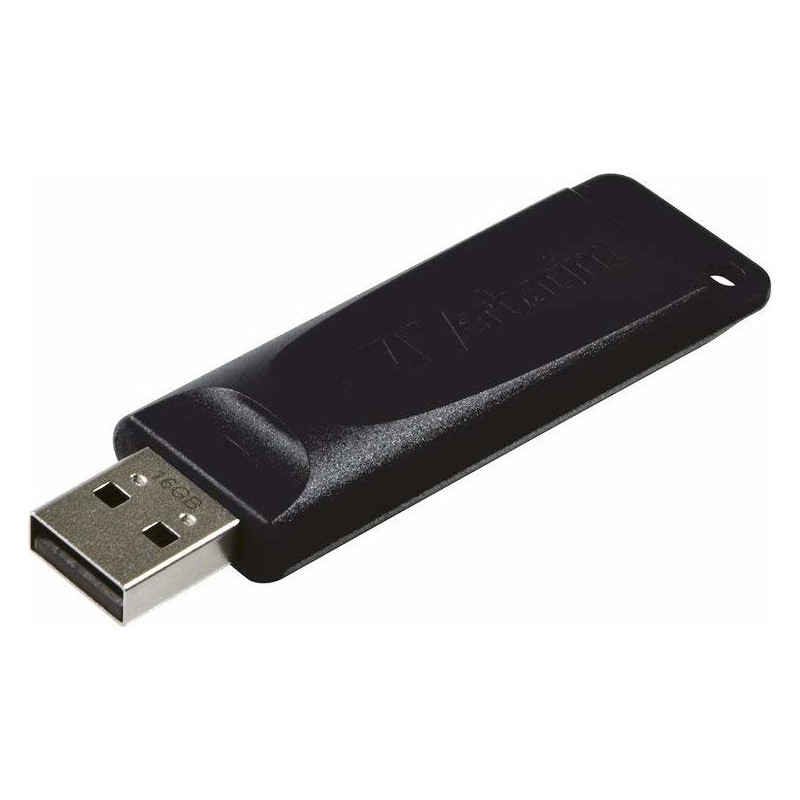 MEMORIE USB VERBATIM StoreNGo SLIDER 16GB USB 2.0 NEGRU "98696" (TIMBRU VERDE 0.03 LEI)