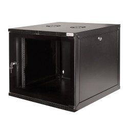 CABINET 19" LOGILINK   6U 540x550mm, fixare pe perete, Flatpack (dezasamblat),  Black, usa sticla cu blocare, otel 1.5mm, sarcin