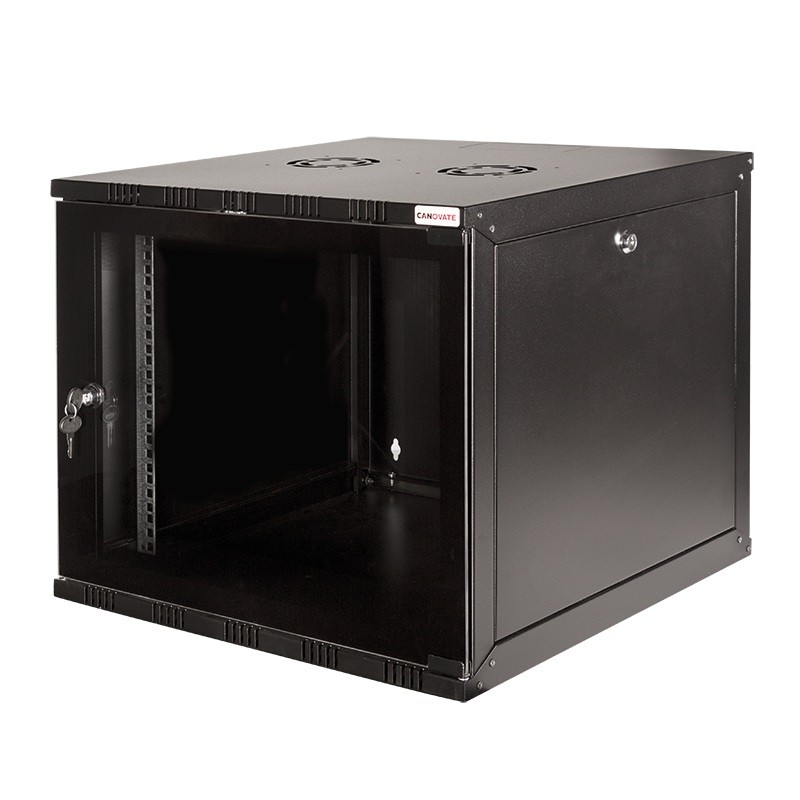 CABINET 19" LOGILINK   9U 540x550mm, fixare pe perete, Flatpack (dezasamblat), usa sticla cu blocare, otel 1.5mm, sarcina maxima