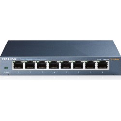 SWITCH TP-LINK  8 porturi Gigabit. carcasa metalica "TL-SG108" (timbru verde 2 lei)