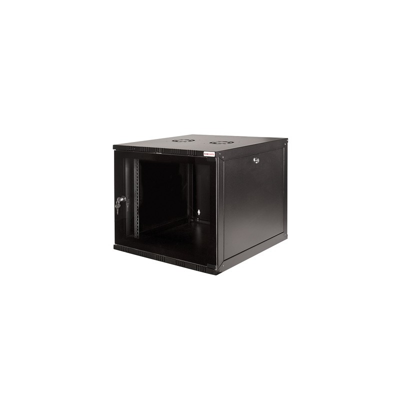 CABINET 19" LOGILINK  15U 540x550mm, fixare pe perete, Flatpack (dezasamblat),  Black, usa sticla cu blocare, otel 1.5mm, sarcin