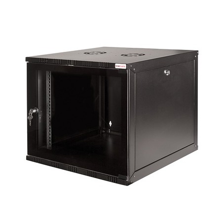 CABINET 19" LOGILINK  15U 540x550mm, fixare pe perete, Flatpack (dezasamblat),  Black, usa sticla cu blocare, otel 1.5mm, sarcin