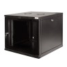 CABINET 19" LOGILINK  15U 540x550mm, fixare pe perete, Flatpack (dezasamblat),  Black, usa sticla cu blocare, otel 1.5mm, sarcin