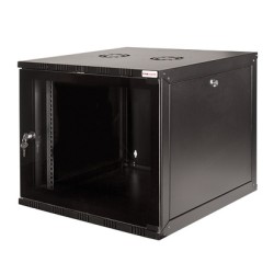 CABINET 19" LOGILINK  15U 540x550mm, fixare pe perete, Flatpack (dezasamblat),  Black, usa sticla cu blocare, otel 1.5mm, sarcin
