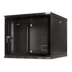 CABINET 19" LOGILINK  15U 540x550mm, fixare pe perete, Flatpack (dezasamblat),  Black, usa sticla cu blocare, otel 1.5mm, sarcin