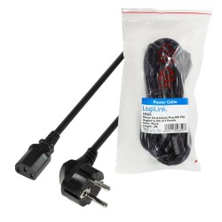 CABLU alimentare LOGILINK 3m, intrare Schuko, iesire C13, 10A, testat VDE, black, "CP095" (timbru verde 0.8 lei)