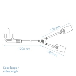 CABLU alimentare LOGILINK 1.7m, intrare Schuko, iesire 2 x C13, 10A, testat VDE, black, "CP101" (timbru verde 0.8 lei)