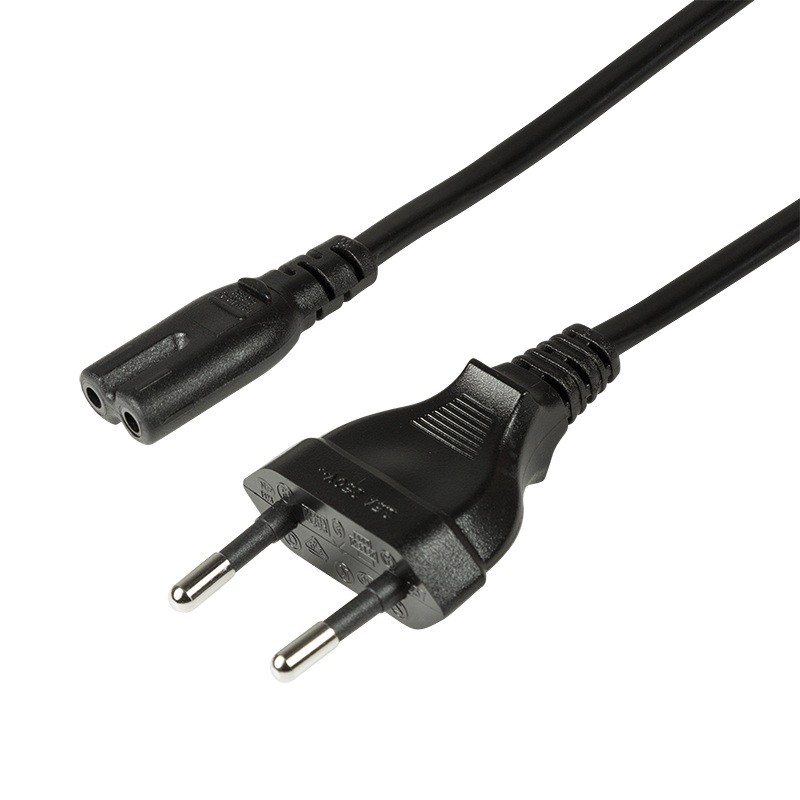 CABLU alimentare LOGILINK casetefon, 3m, intrare Euro plug, iesire C7, 10A, testat VDE, black, "CP145" (timbru verde 0.18 lei)