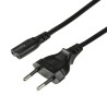 CABLU alimentare LOGILINK casetefon, 3m, intrare Euro plug, iesire C7, 10A, testat VDE, black, "CP145" (timbru verde 0.18 lei)