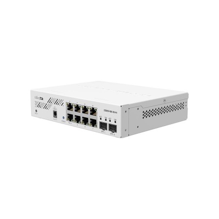 SWITCH Mikrotik, Gigabit x 8, SFP+ x 2, managed, "CSS610-8G-2S+IN" (timbru verde 2 lei)
