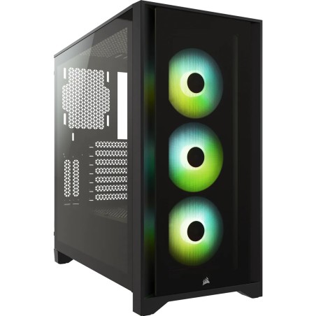 CARCASA CORSAIR Middle Tower, ATX, "iCUE 4000X RGB", fara sursa, sticla securizata, fan x 2, USB 3.0x1, USB 3.1 gen 2 Type-Cx1, 