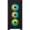 CARCASA CORSAIR Middle Tower, ATX, "iCUE 4000X RGB", fara sursa, sticla securizata, fan x 2, USB 3.0x1, USB 3.1 gen 2 Type-Cx1, 