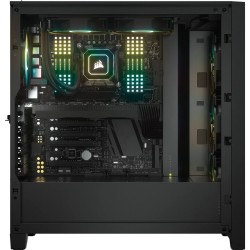 CARCASA CORSAIR Middle Tower, ATX, "iCUE 4000X RGB", fara sursa, sticla securizata, fan x 2, USB 3.0x1, USB 3.1 gen 2 Type-Cx1, 