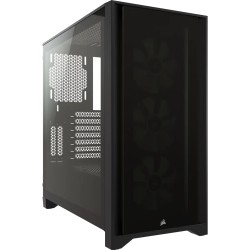CARCASA CORSAIR Middle Tower, ATX, "iCUE 4000X RGB", fara sursa, sticla securizata, fan x 2, USB 3.0x1, USB 3.1 gen 2 Type-Cx1, 