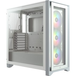 CARCASA CORSAIR Middle Tower, ATX, "iCUE 4000X RGB", fara sursa, sticla securizata, fan x 2, USB 3.0 x 2, USB 3.1 gen 2 Type-C x
