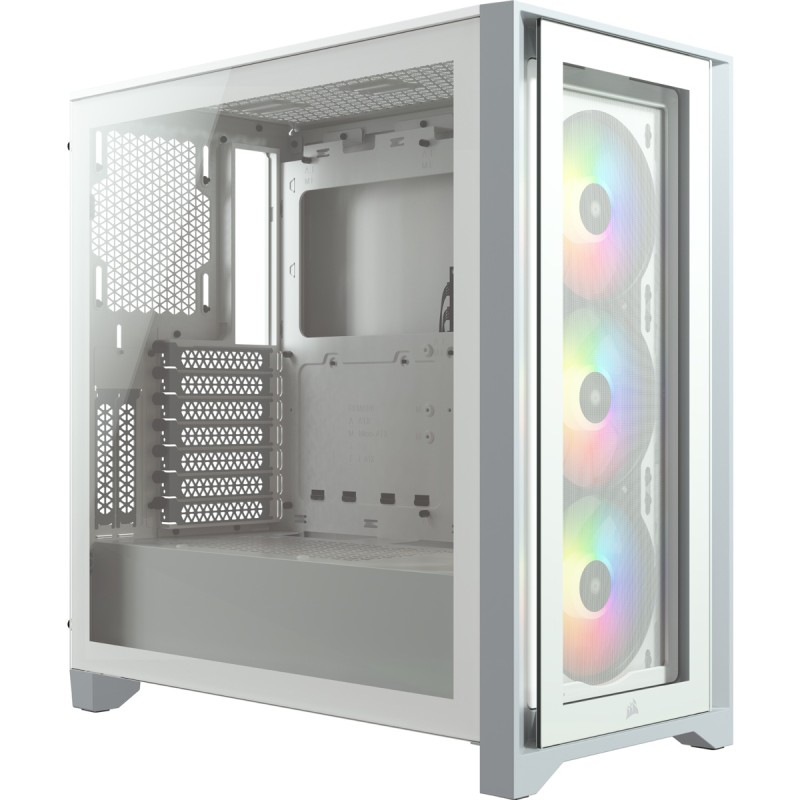 CARCASA CORSAIR Middle Tower, ATX, "iCUE 4000X RGB", fara sursa, sticla securizata, fan x 2, USB 3.0 x 2, USB 3.1 gen 2 Type-C x