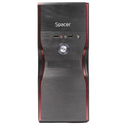 CARCASA SPACER, Middle Tower, ATX, "NEW MERCURY", 500 (250W for 500 Desktop PC), USB 2.0 x 2, Jack 3.5mm x 2, "SPC-NEW MERCURY" 