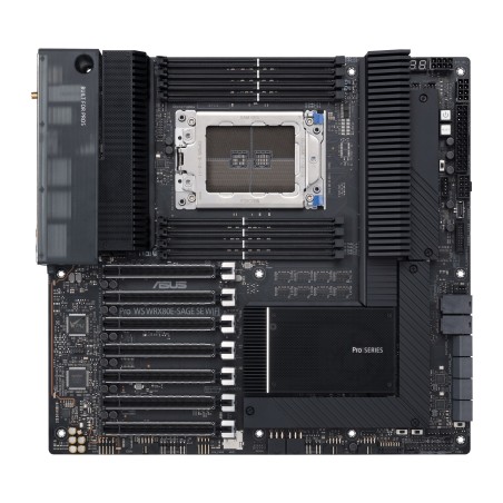 PLACA de BAZA Asus "PRO WS WRX80E-SAGE", skt sWRX8, EATX, AMD WRX80, 8 x DDR4, max. 2048 GB, 8 x SATA, 3 x M.2, 7.1, "PRO WS WRX