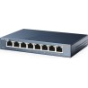 SWITCH TP-LINK  8 porturi Gigabit. carcasa metalica "TL-SG108" (timbru verde 2 lei)