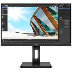 MONITOR  AOC 27 inch, home | office, IPS, 4K UHD (3840 x 2160), Wide, 350 cd/mp, 4 ms, HDMI | DisplayPort, "U27P2" (timbru verde