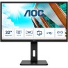 MONITOR  AOC 31.5 inch, home | office, IPS, WQHD (2560 x 1440), Wide, 250 cd/mp, 4 ms, HDMI | DisplayPort, "Q32P2" (timbru verde