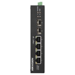 SWITCH Hikvision, Gigabit x 4, SFP x 2, carcasa metalica, "DS-3T0506HP-E/HS" (timbru verde 2 lei)