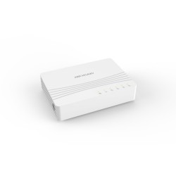 SWITCH Hikvision, Gigabit x 5, carcasa plastic, "DS-3E0505D-E" (timbru verde 2 lei)