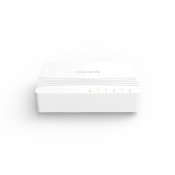 SWITCH Hikvision, Gigabit x 5, carcasa plastic, "DS-3E0505D-E" (timbru verde 2 lei)