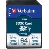 MEMORIE SD CARD VERBATIM SDXC 64GB (Clasa 10) PRO UHS-I, "47022" (timbru verde 0.03 lei)