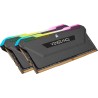 Memorie DDR Corsair DDR4 16 GB, frecventa 3200 MHz, 8 GB x 2 module, radiator, iluminare RGB, "CMH16GX4M2E3200C16"