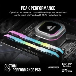 Memorie DDR Corsair DDR4 16 GB, frecventa 3200 MHz, 8 GB x 2 module, radiator, iluminare RGB, "CMH16GX4M2E3200C16"