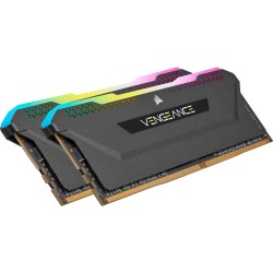 Memorie DDR Corsair DDR4 32 GB, frecventa 3200 MHz, 16 GB x 2 module, radiator, iluminare RGB, "CMH32GX4M2E3200C16"