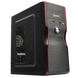 CARCASA SPACER, Middle Tower, ATX, "NEW MERCURY", 500 (250W for 500 Desktop PC), USB 2.0 x 2, Jack 3.5mm x 2, "SPC-NEW MERCURY" 