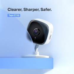 CAMERA IP TP-LINK, cube, pt. interior, dist. IR 10 m, tip lentila fixa 3.3 mm, 3 Mpx, wi-fi, microfon, carcasa plastic, slot SD 