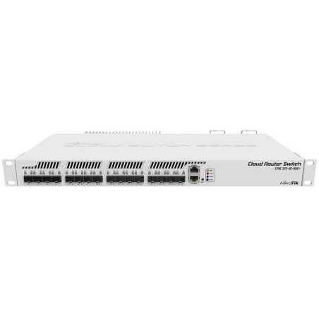 SWITCH Mikrotik, Gigabit x 1, SFP+ x 16, managed, rackabil, "CRS317-1G-16S+RM" (timbru verde 2 lei)