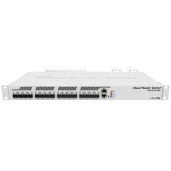 SWITCH Mikrotik, Gigabit x 1, SFP+ x 16, managed, rackabil, "CRS317-1G-16S+RM" (timbru verde 2 lei)