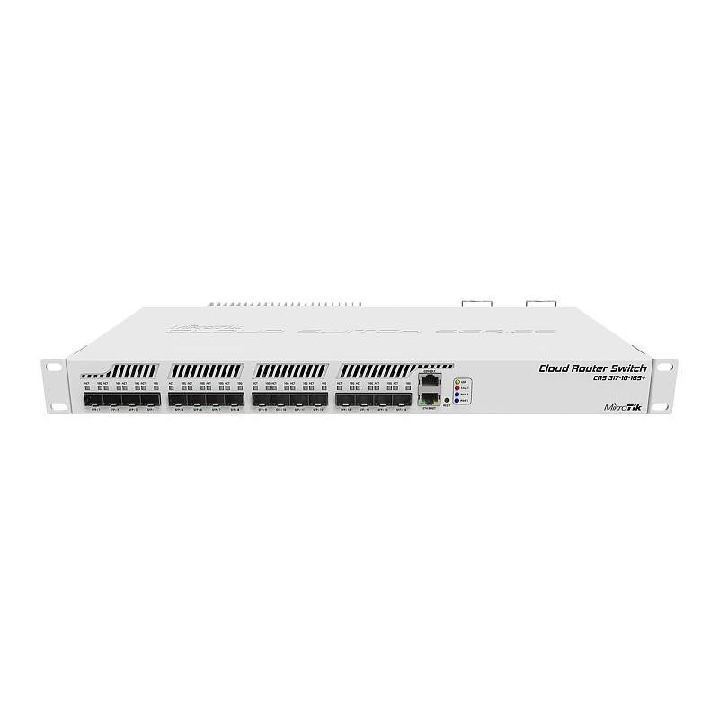 SWITCH Mikrotik, Gigabit x 1, SFP+ x 16, managed, rackabil, "CRS317-1G-16S+RM" (timbru verde 2 lei)