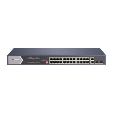 SWITCH. PoE Hikvision, port Gigabit x 20, SFP SFP x 2, carcasa metalica, "DS-3E0528HP-E" (timbru verde 2 lei)