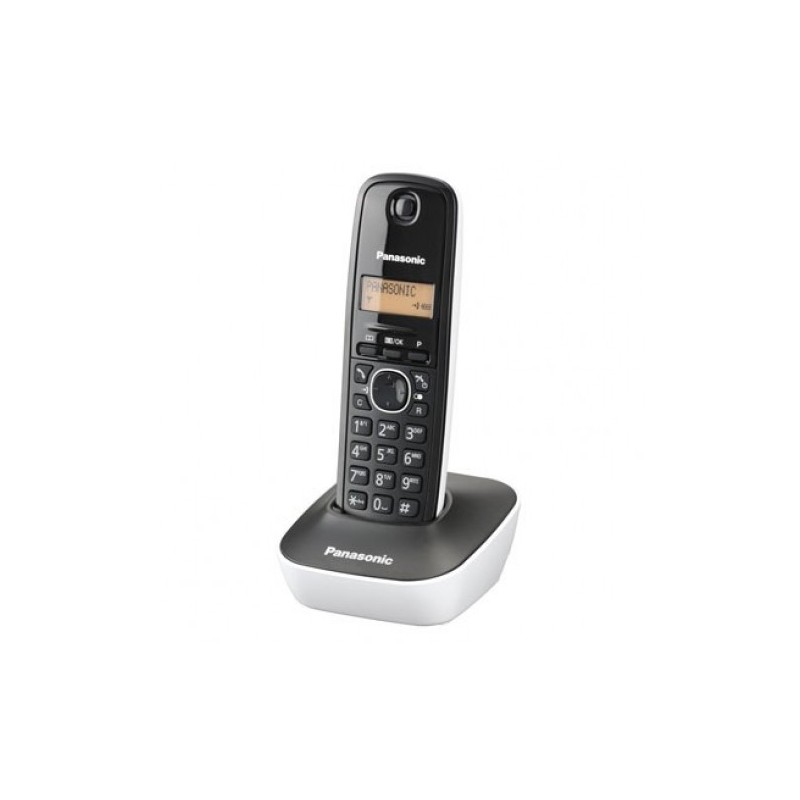 Telefon DECT alb/negru, KX-TG1611FXW, Panasonic, "KX-TG1611FXW" (timbru verde 0.8 lei)
