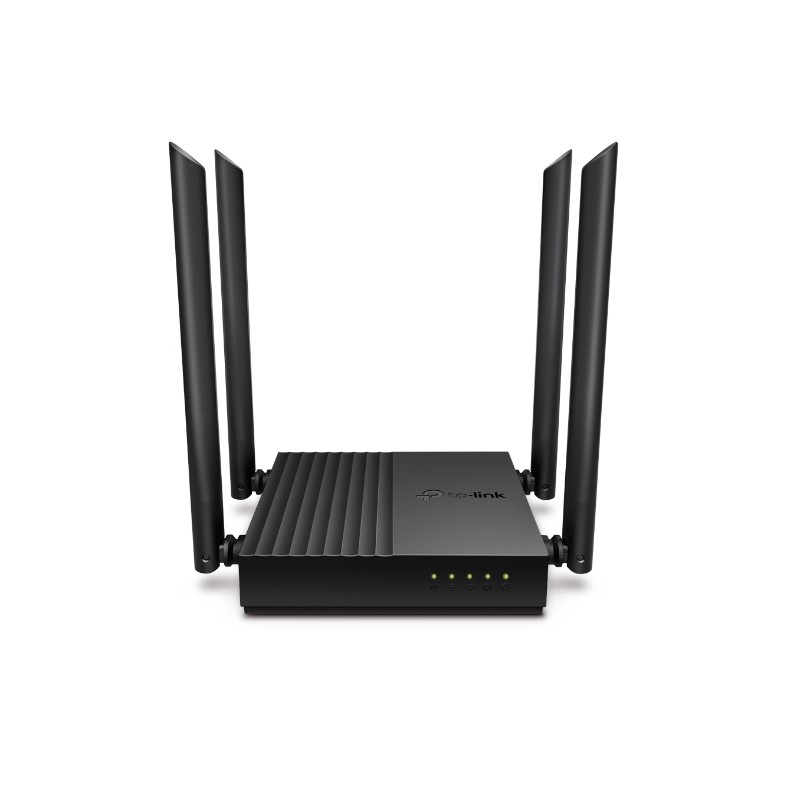 ROUTER TP-LINK wireless 1200Mbps, MU-MIMO, 4 porturi Gigabit, 4 antene externe, Dual Band AC1200 "Archer C64" (timbru verde 0.8 