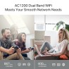 ROUTER TP-LINK wireless 1200Mbps, MU-MIMO, 4 porturi Gigabit, 4 antene externe, Dual Band AC1200 "Archer C64" (timbru verde 0.8 