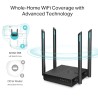 ROUTER TP-LINK wireless 1200Mbps, MU-MIMO, 4 porturi Gigabit, 4 antene externe, Dual Band AC1200 "Archer C64" (timbru verde 0.8 