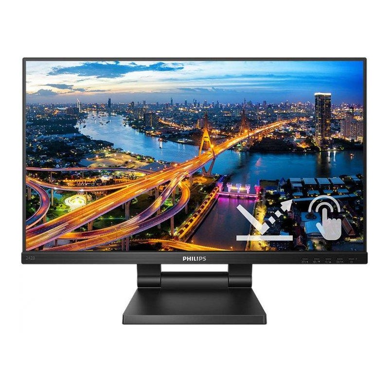 MONITOR  Philips 23.8 inch, home | office, IPS, Full HD (1920 x 1080), Wide, 250 cd/mp, 4 ms, HDMI | VGA | DisplayPort, "242B1TC