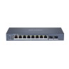 SWITCH. PoE Hikvision, port Gigabit x 8, SFP SFP x 2, managed, carcasa metalica, "DS-3E1510P-SI" (timbru verde 2 lei)