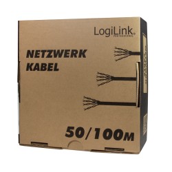 ROLA CABLU S/FTP LOGILINK Cat6,  cupru-aluminiu,100 m, alb, AWG23, dublu ecranat "CPV0039"